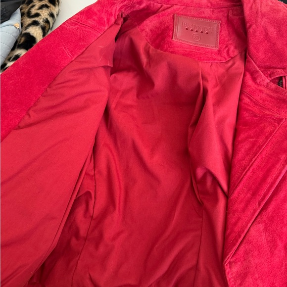 BLANK NYC RED MOTO JACKET XS SUEDE - Picture 5 of 6